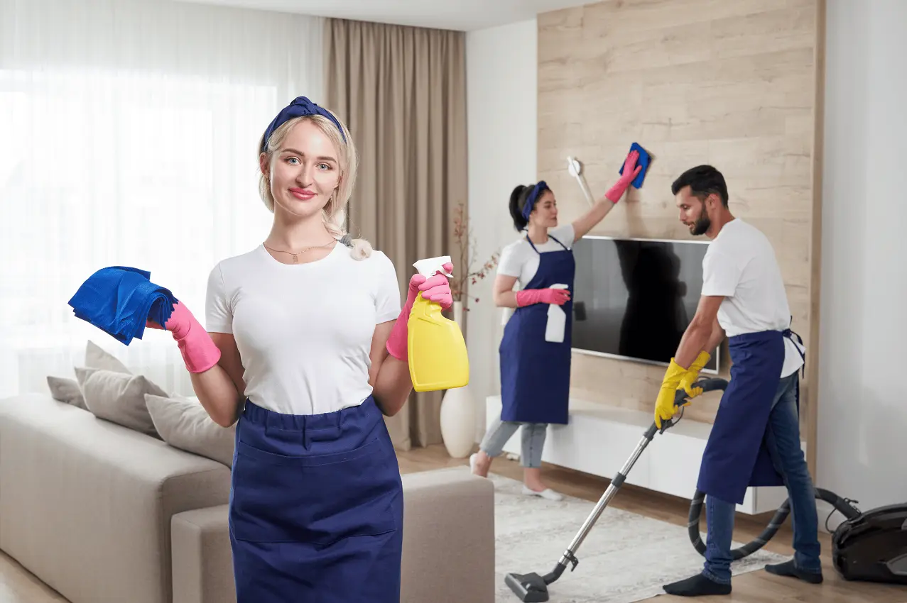 home cleaning team